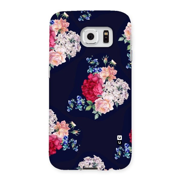 Magenta Peach Floral Back Case for Samsung Galaxy S6