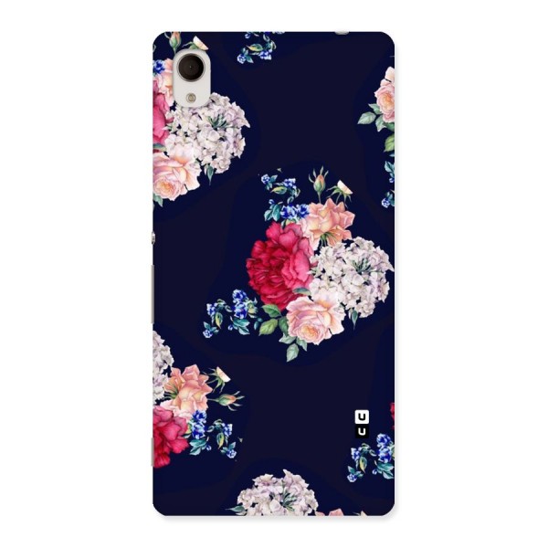 Magenta Peach Floral Back Case for Sony Xperia M4