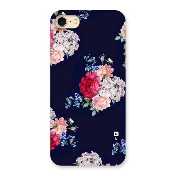 Magenta Peach Floral Back Case for iPhone 7