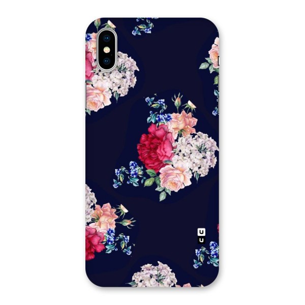 Magenta Peach Floral Back Case for iPhone X