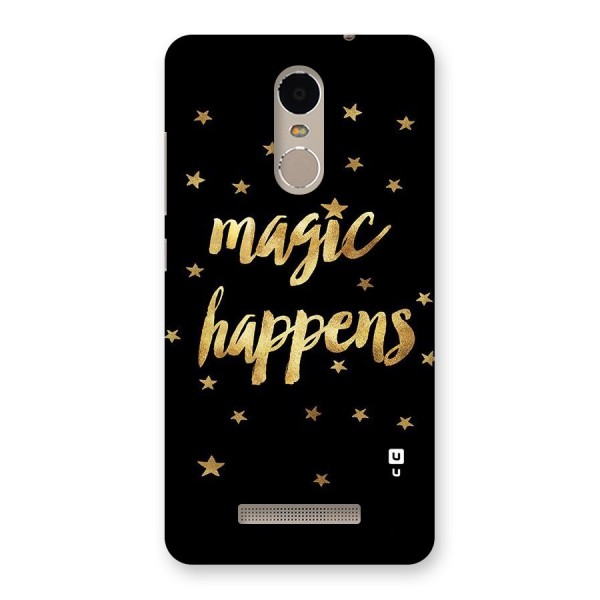 Magic Happens Back Case for Xiaomi Redmi Note 3