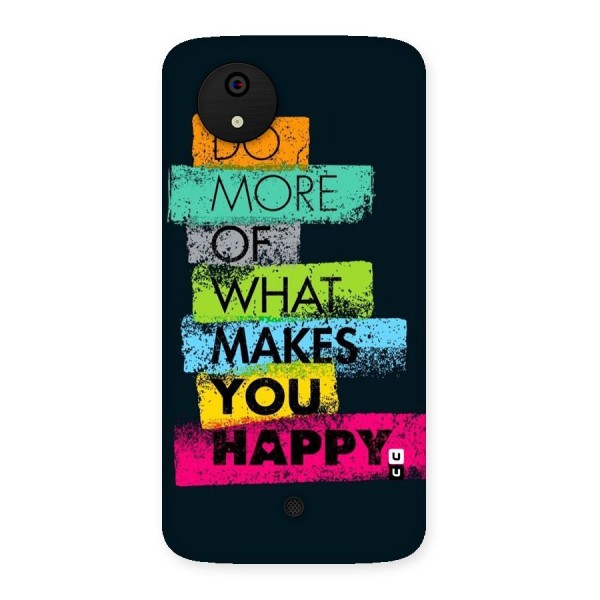 Makes You Happy Back Case for Micromax Canvas A1
