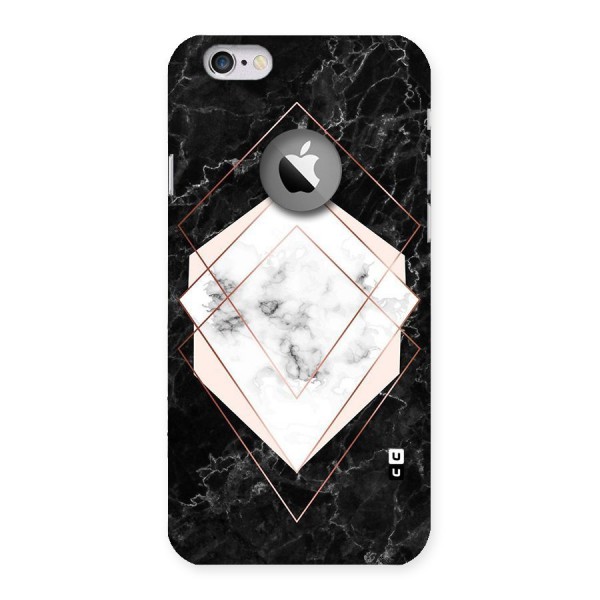 Marble Texture Print Back Case for iPhone 6 Logo Cut