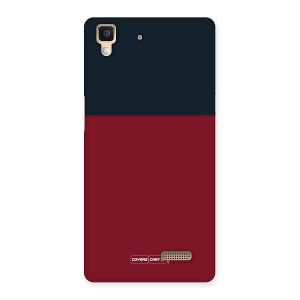 Maroon and Navy Blue Back Case for Oppo R7