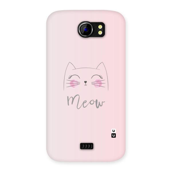 Meow Pink Back Case for Micromax Canvas 2 A110