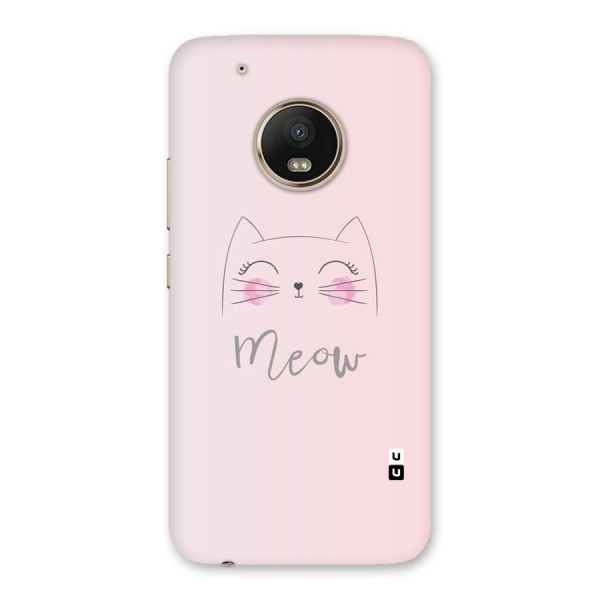 Meow Pink Back Case for Moto G5 Plus