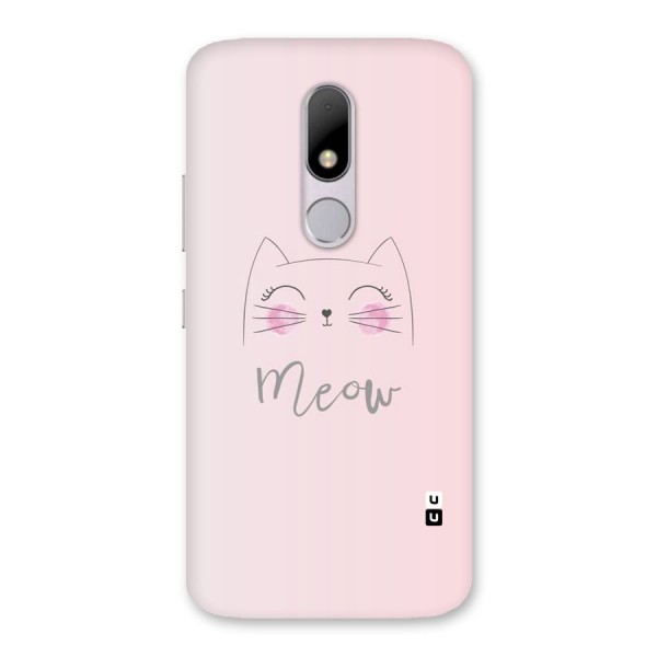Meow Pink Back Case for Moto M