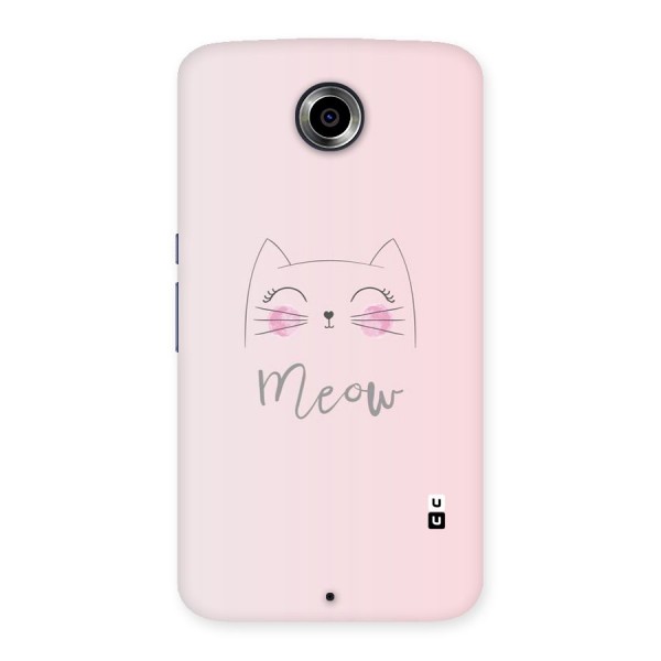 Meow Pink Back Case for Nexsus 6