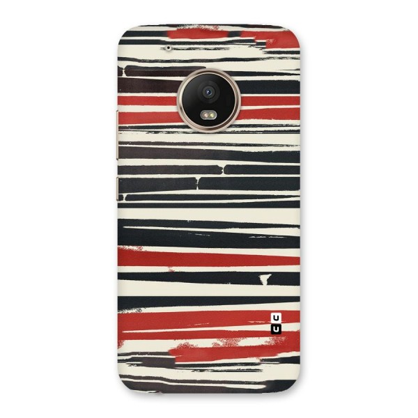 Messy Vintage Stripes Back Case for Moto G5 Plus