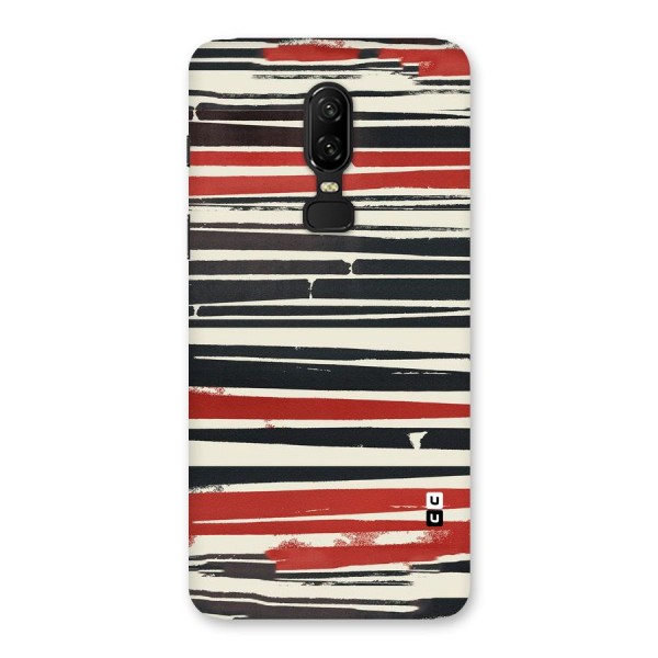Messy Vintage Stripes Back Case for OnePlus 6