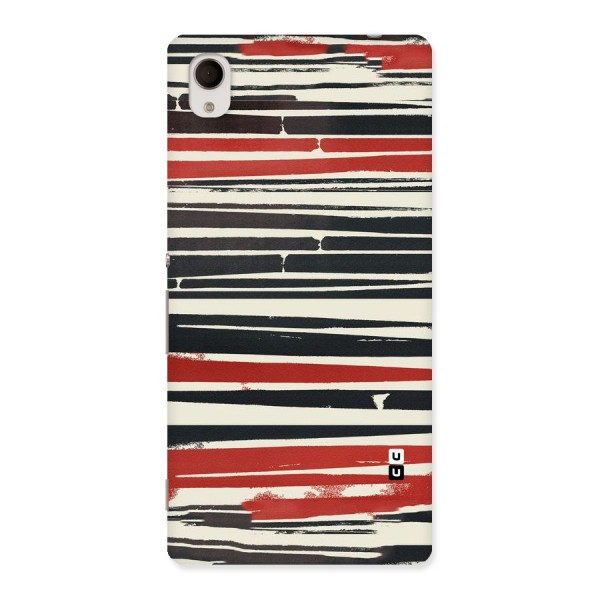 Messy Vintage Stripes Back Case for Sony Xperia M4