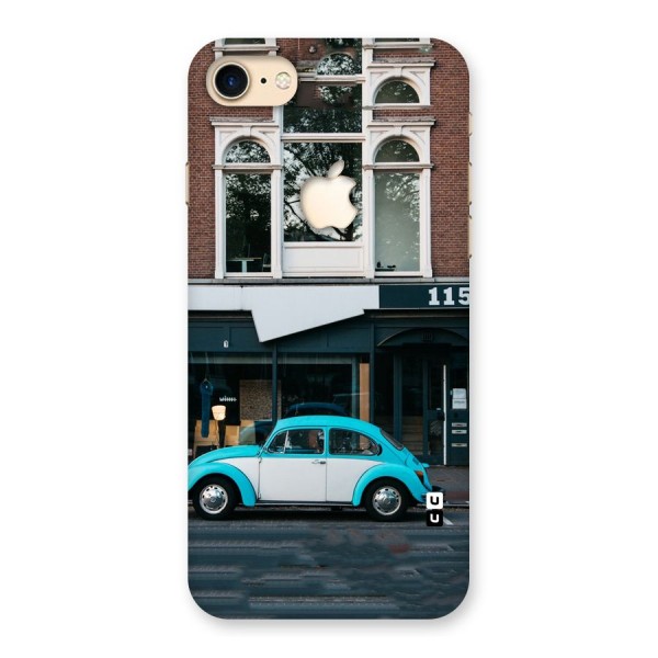 Mini Blue Car Back Case for iPhone 7 Apple Cut