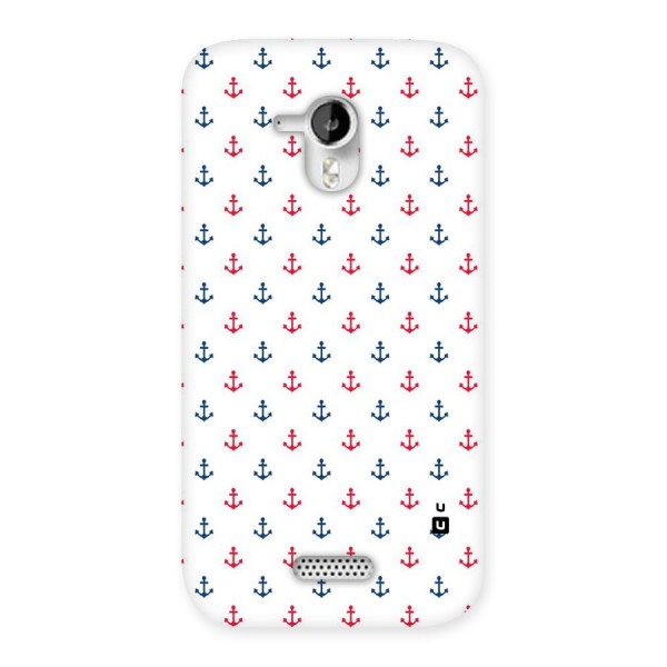 Minimal Anchor Pattern Back Case for Micromax Canvas HD A116