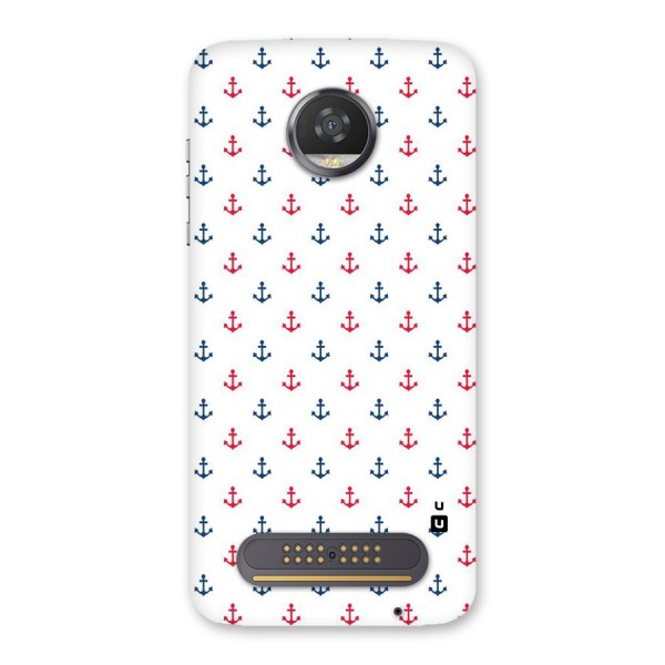 Minimal Anchor Pattern Back Case for Moto Z2 Play