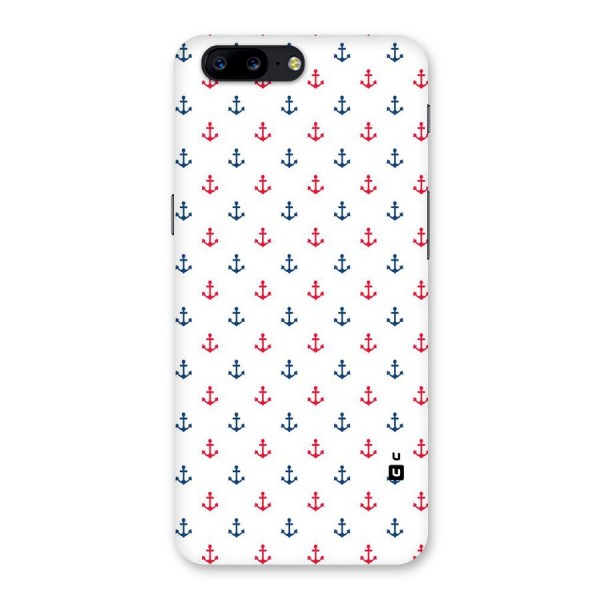 Minimal Anchor Pattern Back Case for OnePlus 5