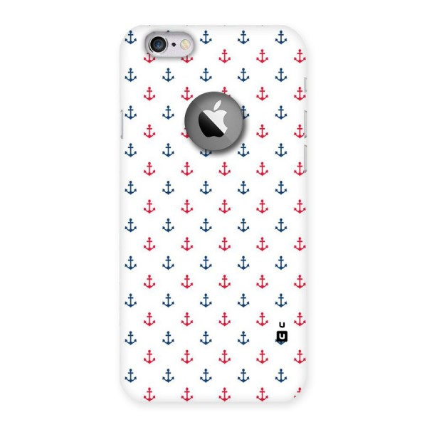 Minimal Anchor Pattern Back Case for iPhone 6 Logo Cut