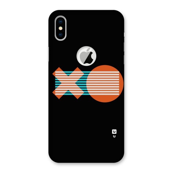 Minimal Art Back Case for iPhone XS Logo Cut