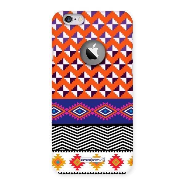 Mixed Pattern Aztec Back Case for iPhone 6 Logo Cut