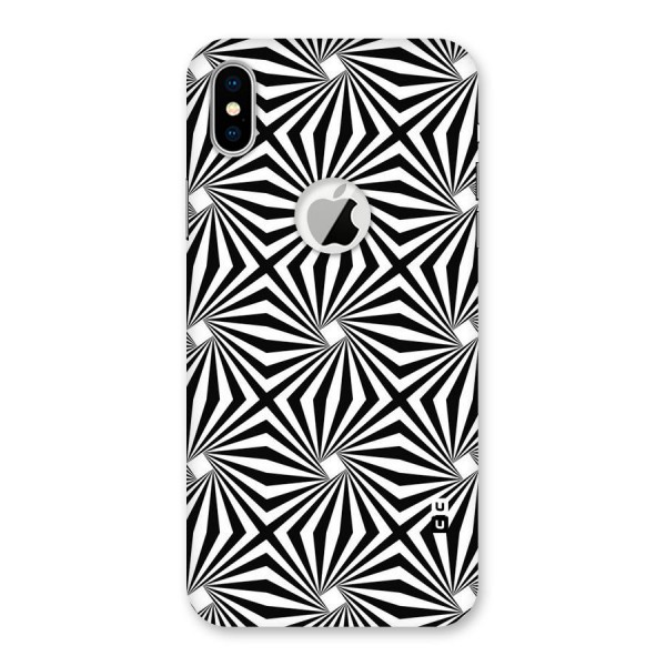 Monochromatic Swirls Back Case for iPhone X Logo Cut