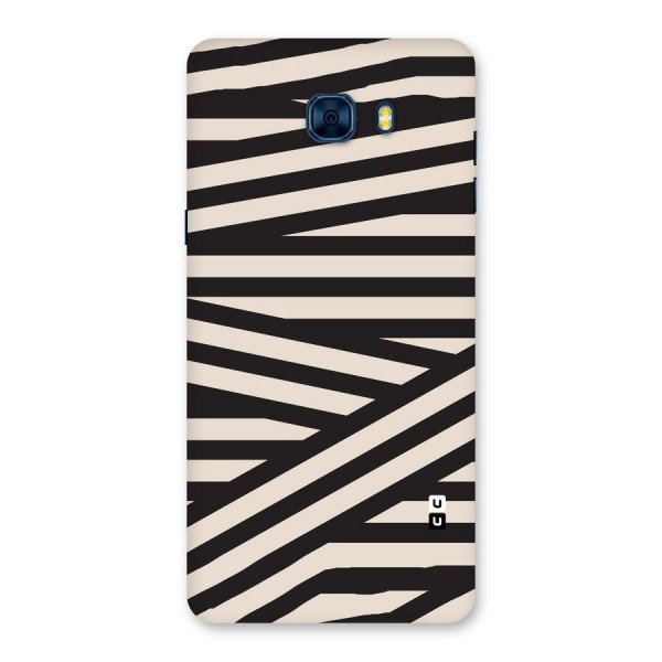 Monochrome Lines Back Case for Galaxy C7 Pro
