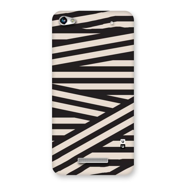 Monochrome Lines Back Case for Micromax Hue 2