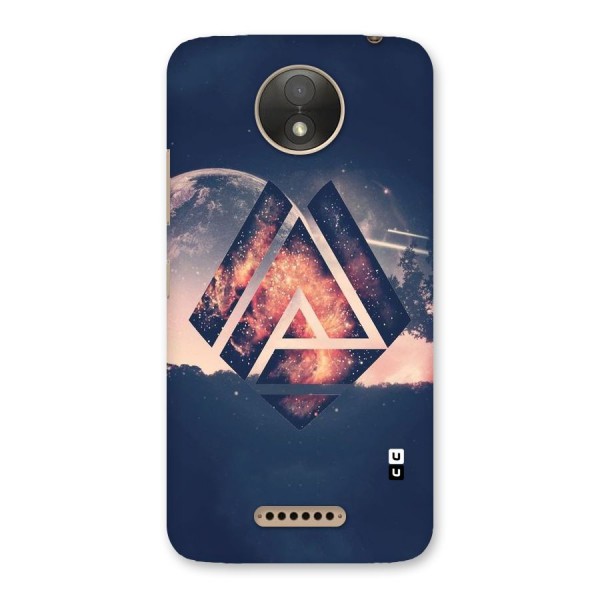 Moon Abstract Back Case for Moto C Plus