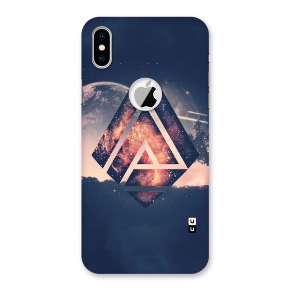 Moon Abstract Back Case for iPhone X Logo Cut