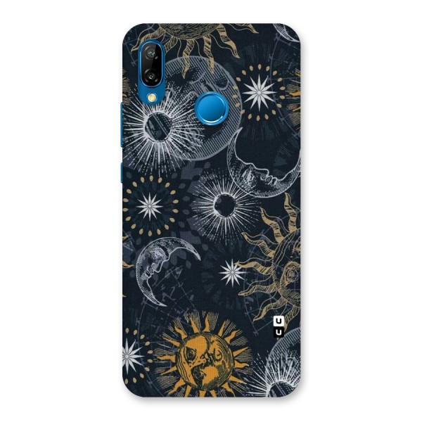 Moon And Sun Back Case for Huawei P20 Lite