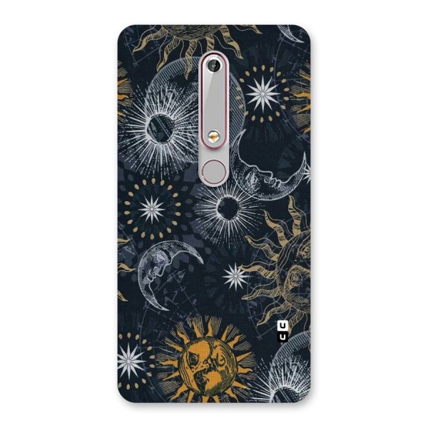 Moon And Sun Back Case for Nokia 6.1