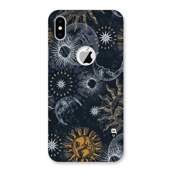 Moon And Sun Back Case for iPhone XS Logo Cut