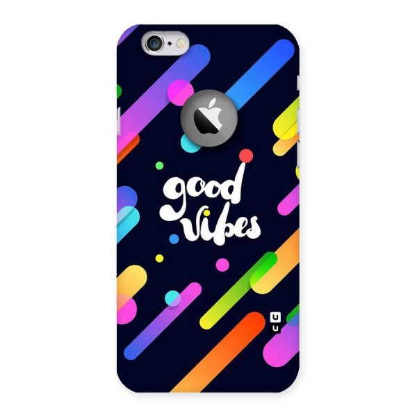 Multicolor Good Vibing Back Case for iPhone 6 Logo Cut
