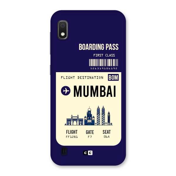 Mumbai Boarding Pass Back Case for Galaxy A10