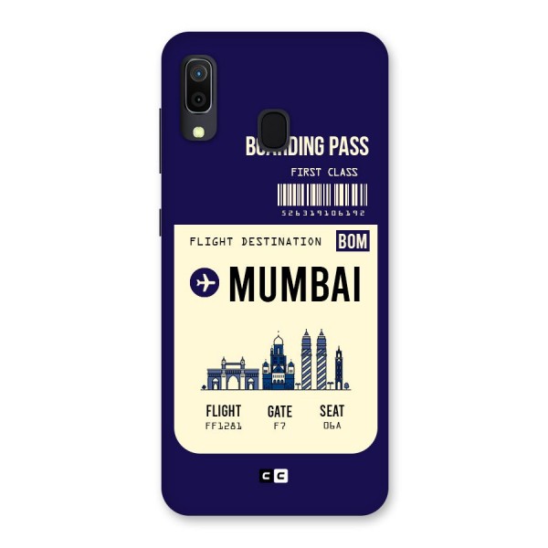 Mumbai Boarding Pass Back Case for Galaxy A20