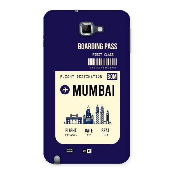 Mumbai Boarding Pass Back Case for Galaxy Note