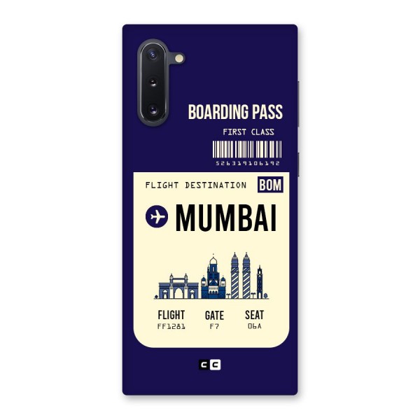 Mumbai Boarding Pass Back Case for Galaxy Note 10