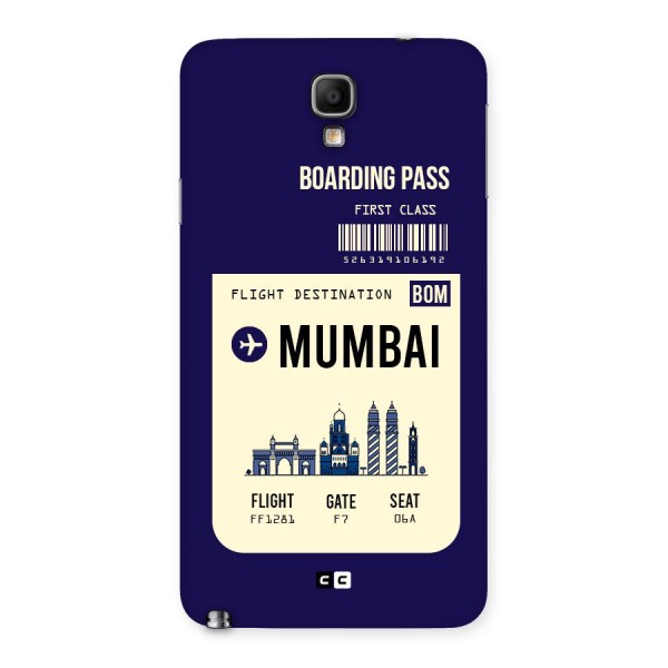 Mumbai Boarding Pass Back Case for Galaxy Note 3 Neo