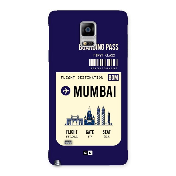 Mumbai Boarding Pass Back Case for Galaxy Note 4