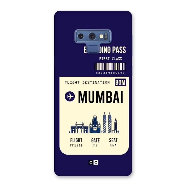 Mumbai Boarding Pass Back Case for Galaxy Note 9