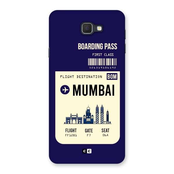 Mumbai Boarding Pass Back Case for Galaxy On7 2016