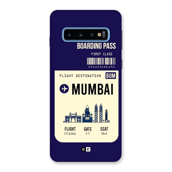 Mumbai Boarding Pass Back Case for Galaxy S10