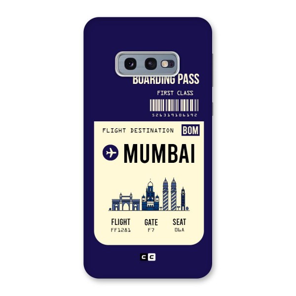 Mumbai Boarding Pass Back Case for Galaxy S10e