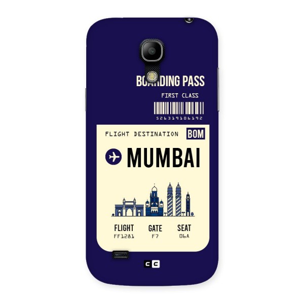 Mumbai Boarding Pass Back Case for Galaxy S4 Mini