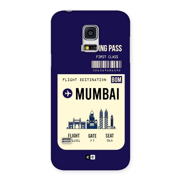 Mumbai Boarding Pass Back Case for Galaxy S5 Mini