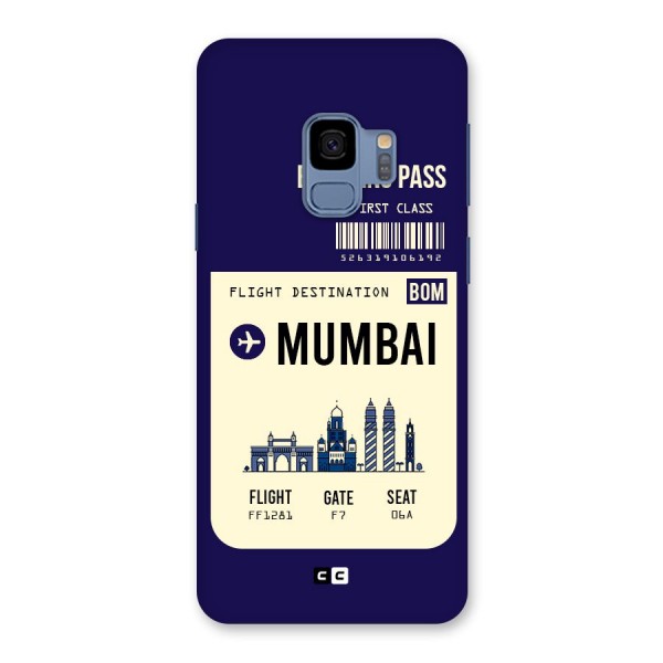 Mumbai Boarding Pass Back Case for Galaxy S9