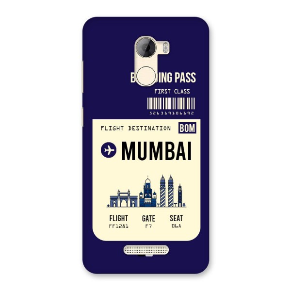 Mumbai Boarding Pass Back Case for Gionee A1 LIte