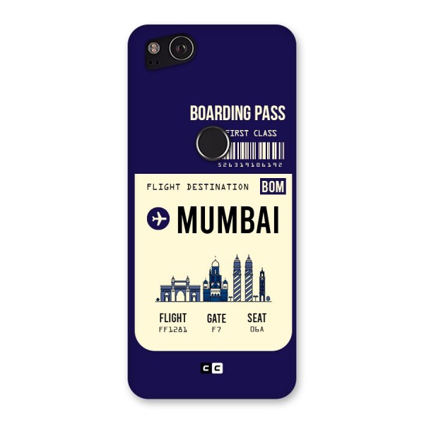 Mumbai Boarding Pass Back Case for Google Pixel 2