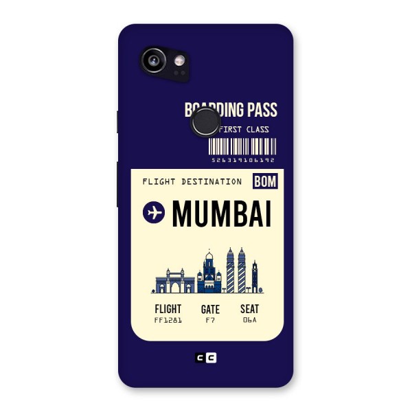 Mumbai Boarding Pass Back Case for Google Pixel 2 XL