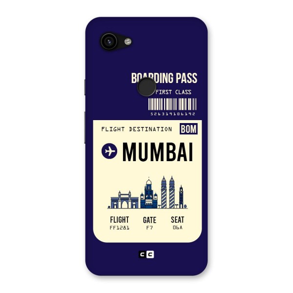 Mumbai Boarding Pass Back Case for Google Pixel 3a XL