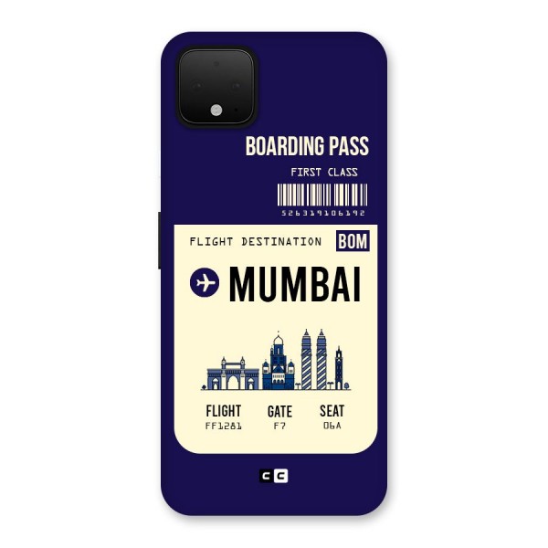 Mumbai Boarding Pass Back Case for Google Pixel 4 XL