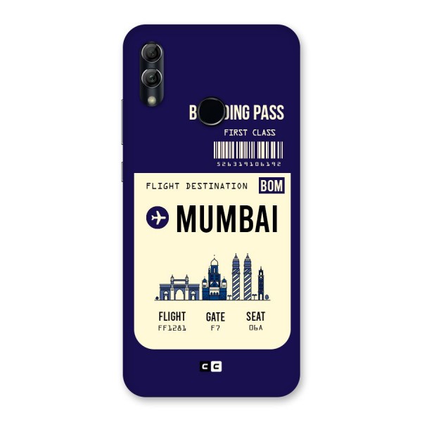 Mumbai Boarding Pass Back Case for Honor 10 Lite